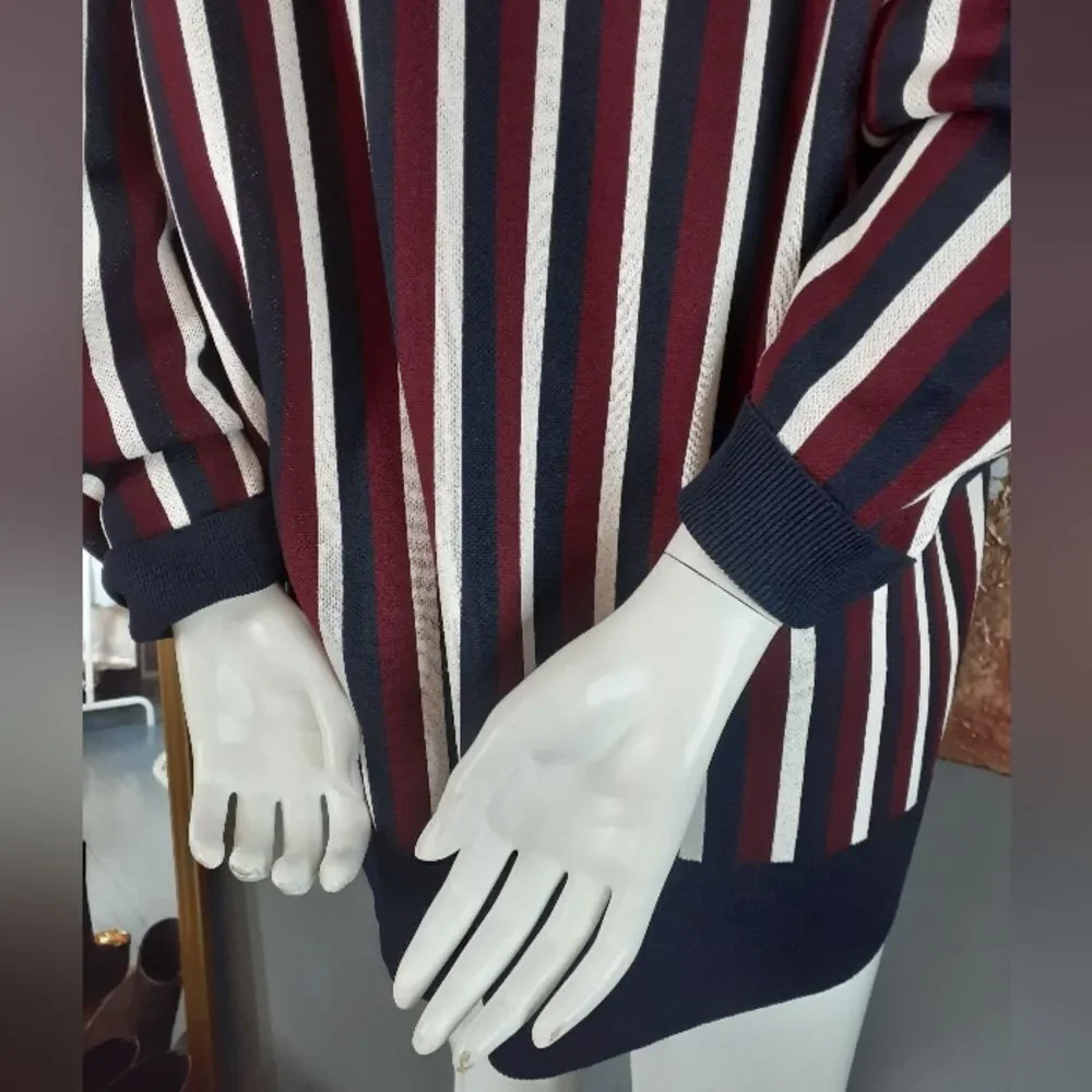 Zara Nwt Striped V-Neck Sweater - Picture 5 of 12